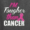thumbnail image 2 of Wild Bobby, I'm Tougher Than Cancer, Breast Cancer Awareness, Front and Back Unisex Graphic Hoodie Sweatshirt, Heather Black, XX-Large, 2 of 4
