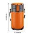 thumbnail image 2 of Puntoco Liquidación de suministros de cocina Fiambrera de acero inoxidable al vacío Olla aislada que se puede llenar con agua Barril aislado Fiambrera portátil, 2 of 3