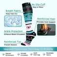 thumbnail image 4 of Compression Socks for Women & Men Circulation (8 Pairs) 15-20 mmHg is Best Support for Athletic Running,Hiking, 4 of 7