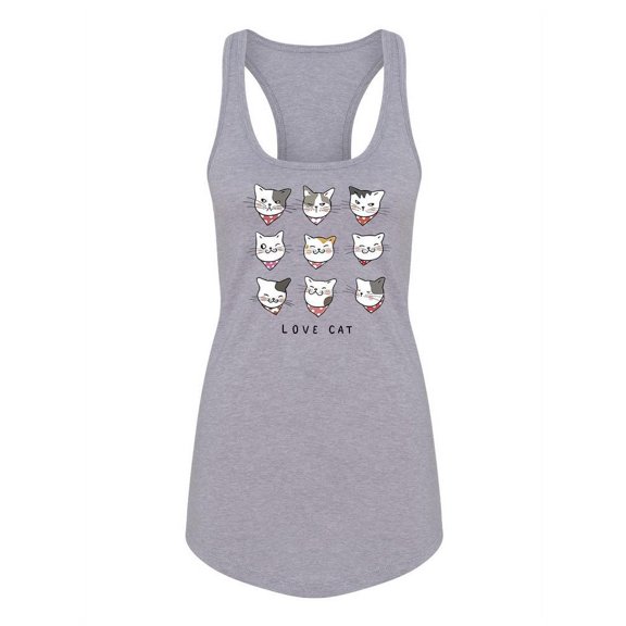 Love Cats Racerback Tank Women -Image by Shutterstock, Female Small