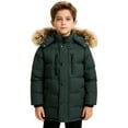 thumbnail image 3 of XIMIN Boy's Water Resistant Winter Coats Warm Thicken Puffy Hooded Insulated Thicken Parka Coat Warm Fleece Lined Outwear Windbreaker Ski Jacket, 3 of 8