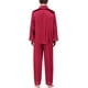 thumbnail image 4 of Conjuntos de pijama Prolriy para mujer, pijamas casuales de 2 piezas para hombre, blusa de manga larga con botones, satén de seda, ropa de dormir de dos piezas, traje, pantalón, pijama, conjuntos de, 4 of 8