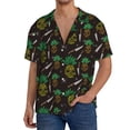 thumbnail image 3 of Gaeub Pineapples Men's Lapel Short Sleeve Shirt, Relaxed Fit Shirt, Soft and Breathable for Outdoors Party Travel - X-Large, 3 of 7