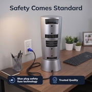 Lasko Wind Tower 14 3-Speed Oscillating, Pivoting Head Tower Desk Fan 4910