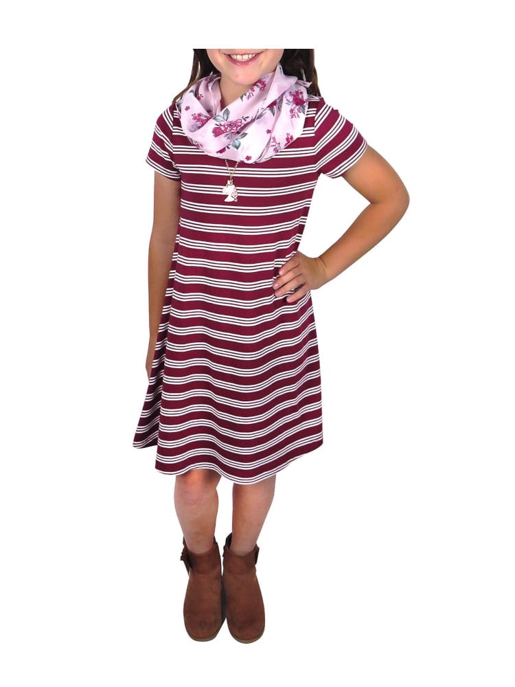 girls shirts size 10/12 With Scarf 