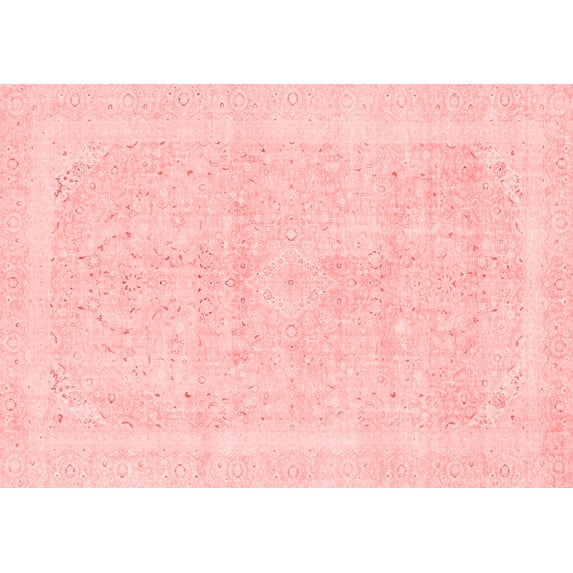 Ahgly Company Machine Washable Indoor Rectangle Abstract Red Modern Area Rugs, 3' x 5'