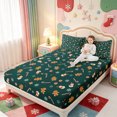 thumbnail image 3 of Manfei Christmas Festive Snowman King Sheets,Bright Gift Bedding,4-Piece,1 Flat Sheet,1 Fitted Sheet and 2 Pillowcases, 3 of 6