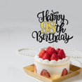 thumbnail image 4 of Decoración para tartas Leetaivie Happy 98th Birthday con purpurina negra y dorada, 4 of 6