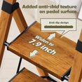 thumbnail image 3 of 3 Step Ladder,Aluminum Lightweight Folding 3 Step Stool with Anti-Slip Wide Pedal, 330lbs Capacity Step Ladder for Household,Kitchen,Office - BlackWoodgrain, 3 of 16
