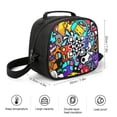 thumbnail image 5 of Geometry Dash Lunch Bag Cooler Bag Portable Meal Holder Shoulder Bag Zipper Insulated Lunch Box Tote Bag, 5 of 8