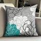 thumbnail image 3 of Juego de 4 fundas de cojines verde azulado 18x18 turquesa y gris para sofá, funda de almohada moderna de margaritas para sala de estar, cojín de cama, decoración exterior, verde, 18″×18″ JAMW Sencillez, 3 of 5