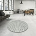thumbnail image 3 of Ahgly Company Indoor Round Contemporary Gunmetal Gray Abstract Area Rugs, 4' Round, 3 of 6