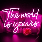 Wanxing The World Is Your LED Neon Light Signs USB Power for Home Wedding Engagement Bedroom Party Decoration