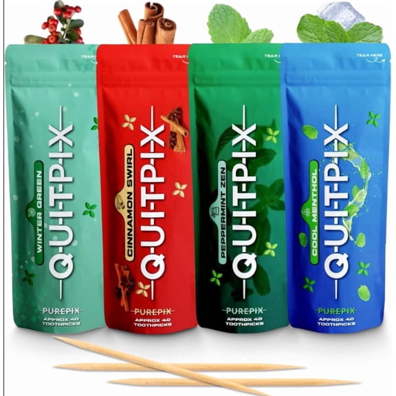Flavor Infused Toothpicks Extra Thick Wooden Chewing Sticks for Everyday Use