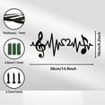 thumbnail image 3 of Musical Notes Metal Wall Art Decor Vintage Music Heartbeat Metal Wall Art Sculpture Decorative Black Love Note Hanging Ornament for Musician Home Bedroom Bar Gallery Studio 14.9x6.3 Inch Black DIY, 3 of 9