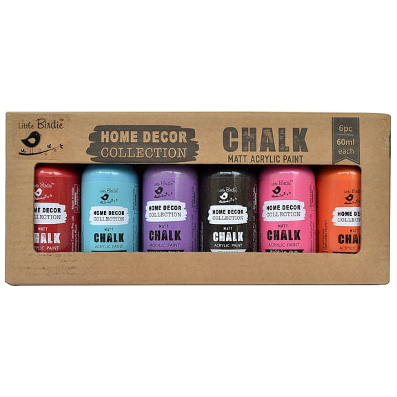 Little Birdie Chalk Matte Acrylic Paint 60ml 6/Pkg-Vibrant