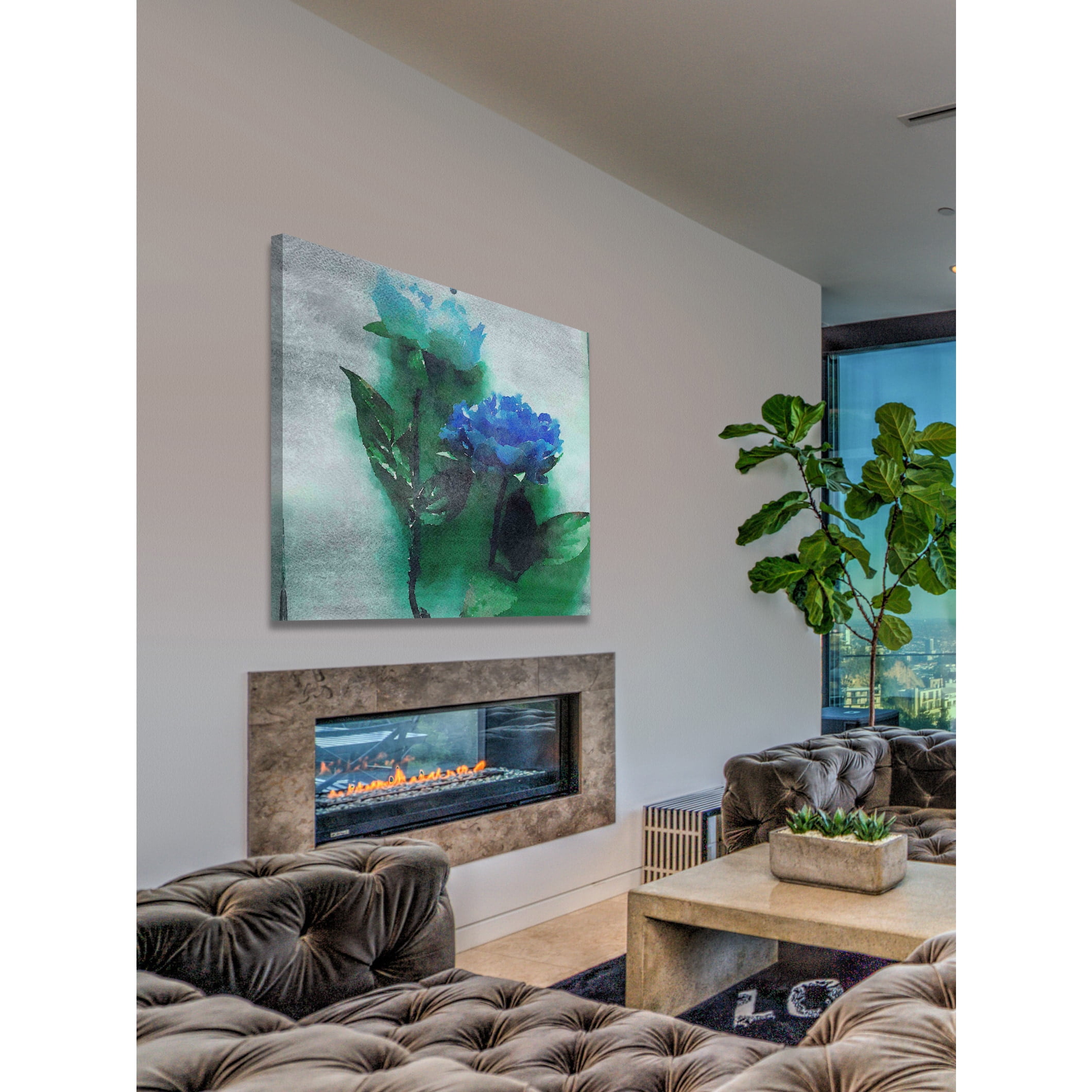 "Blue Dream" Painting Print on Wrapped Canvas