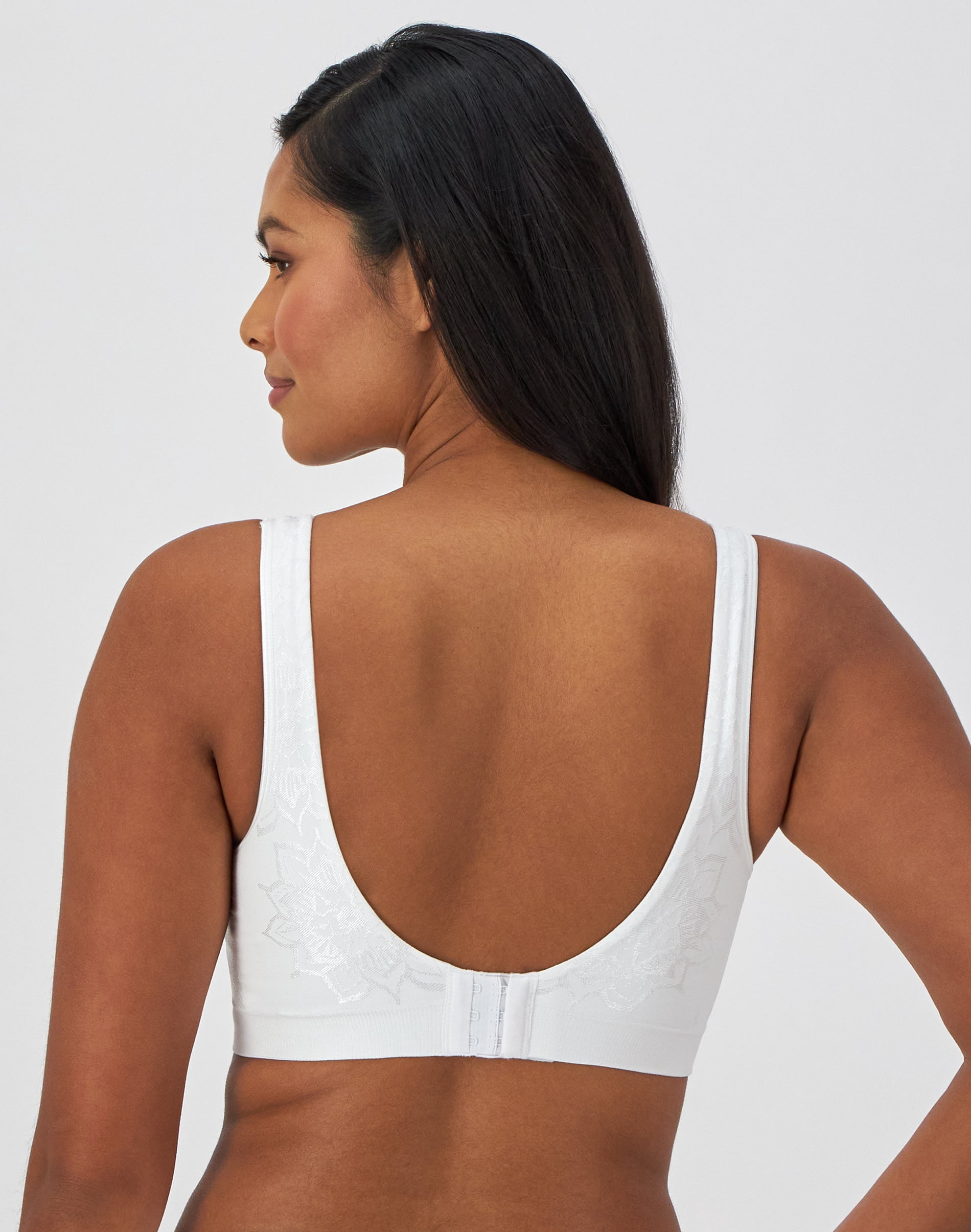Women's Bali 3484 Comfort Revolution ComfortFlex Fit Wirefree Bra (White Aztec S)