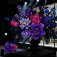 thumbnail image 3 of 887PCS Purple Roses Botanical Collection Building Block, Gothic Home Decor Easter Birthday Gifts for Adults Women, 3 of 8