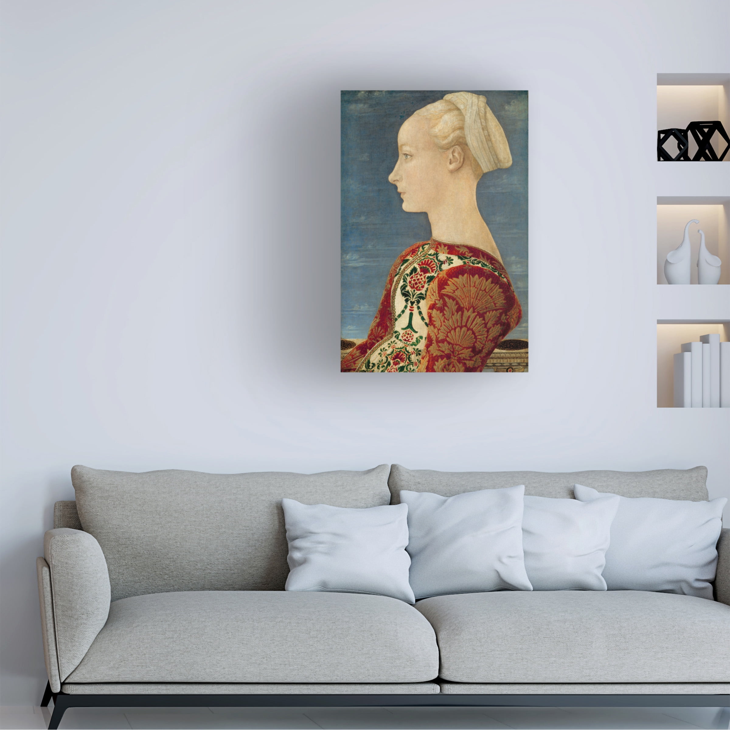 Antonio Del Pollaiuolo 'Portrait Of A Young Lady' Canvas Art