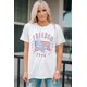 thumbnail image 2 of ABPHQTO Camiseta blanca con gráfico FREEDOM Eagle Flag Print 1776 para mujer, 2 of 5