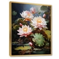 thumbnail image 2 of Designart "Egypt Lotus flowers II" Floral Floater Framed Wall Decor, 2 of 7