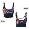 thumbnail image 5 of Fotbe Colorful Star River Squirrel Pattern Womens' Sports Bra Longline Wirefree Padded with Medium Support Sports Moisture-Wicking Workou Vest,Tank Top-Large, 5 of 7
