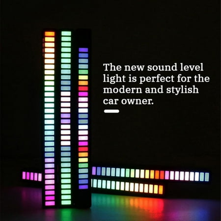 

Yinrunx Smart LED Light Bars RGB Music Level Indicator Light RGB Rechargeable Sound Control Light Voice Sound Control Audio Built-in Battary 32 Bit for Car Gaming PC TV Room