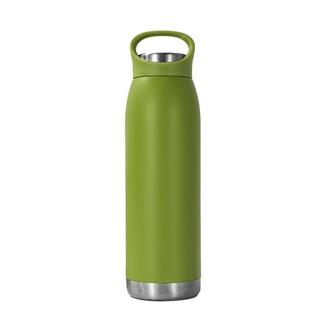 Wosthever Termo aislado de acero inoxidable de 700ml, termo aislado de gran capacidad con asa, botella de agua térmica, hogar, escuela, coche Teteras Verde Wosthever HA080624-02