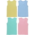 thumbnail image 7 of ToBeInStyle Girls' Pack of 4 Ultra-Soft Cotton Tank Tops w/ Ruffle Hem - Polka Dots - 10 Years Old, 7 of 7