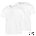 thumbnail image 2 of Drses ‌‌‌‌ ‌‌Wonder Nation Boys & Girls 2-Pack Solid Crewneck Casual Tees - Heavyweight Short Sleeve T-Shirts (XS-XL, White/Colors)‌, 2 of 7