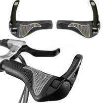 Jercoda Bike Grips Set, Handlebar Grips, Silicone Bicycle Grips for Mountain Bike, Black