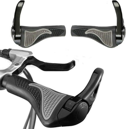 Jercoda Bike Grips Set, Handlebar Grips, Silicone Bicycle Grips for Mountain Bike, Black