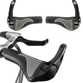 Jercoda Bike Grips Set, Handlebar Grips, Silicone Bicycle Grips for Mountain Bike, Black