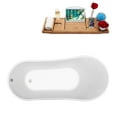 thumbnail image 7 of 67" Streamline N340BNK-WH Soaking Clawfoot Tub and Tray With External Drain, 7 of 7