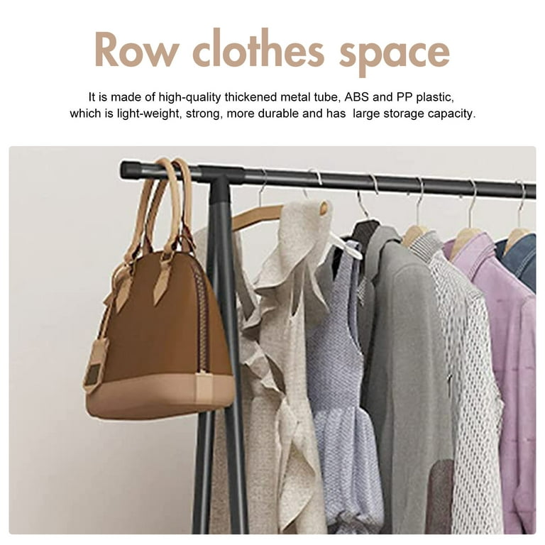 Garment Rack on Wheels with 2 Tier Storage Shelves – INNOKA