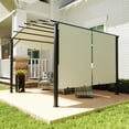 thumbnail image 2 of Outsunny 11' x 11' Retractable Pergola Canopy for Patio, Backyard, Beige, 2 of 10