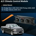 thumbnail image 2 of Módulo de control del clima del calentador de aire acondicionado para Dodge Ram 1500 2500 3500 2006-2008 y Dakota 2008-2011, 2 of 7