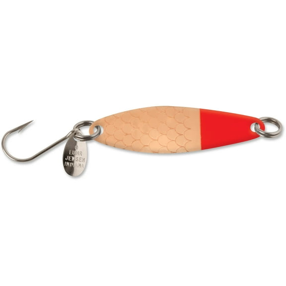 Luhr Jensen Needlefish 3 Thin-Blade Spoon - Copper/Red Head