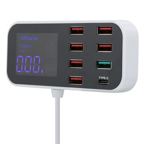 Puertos Cargador USB, 8 puertos Múltiples cargadores USB Estación de carga Aspecto llamativo