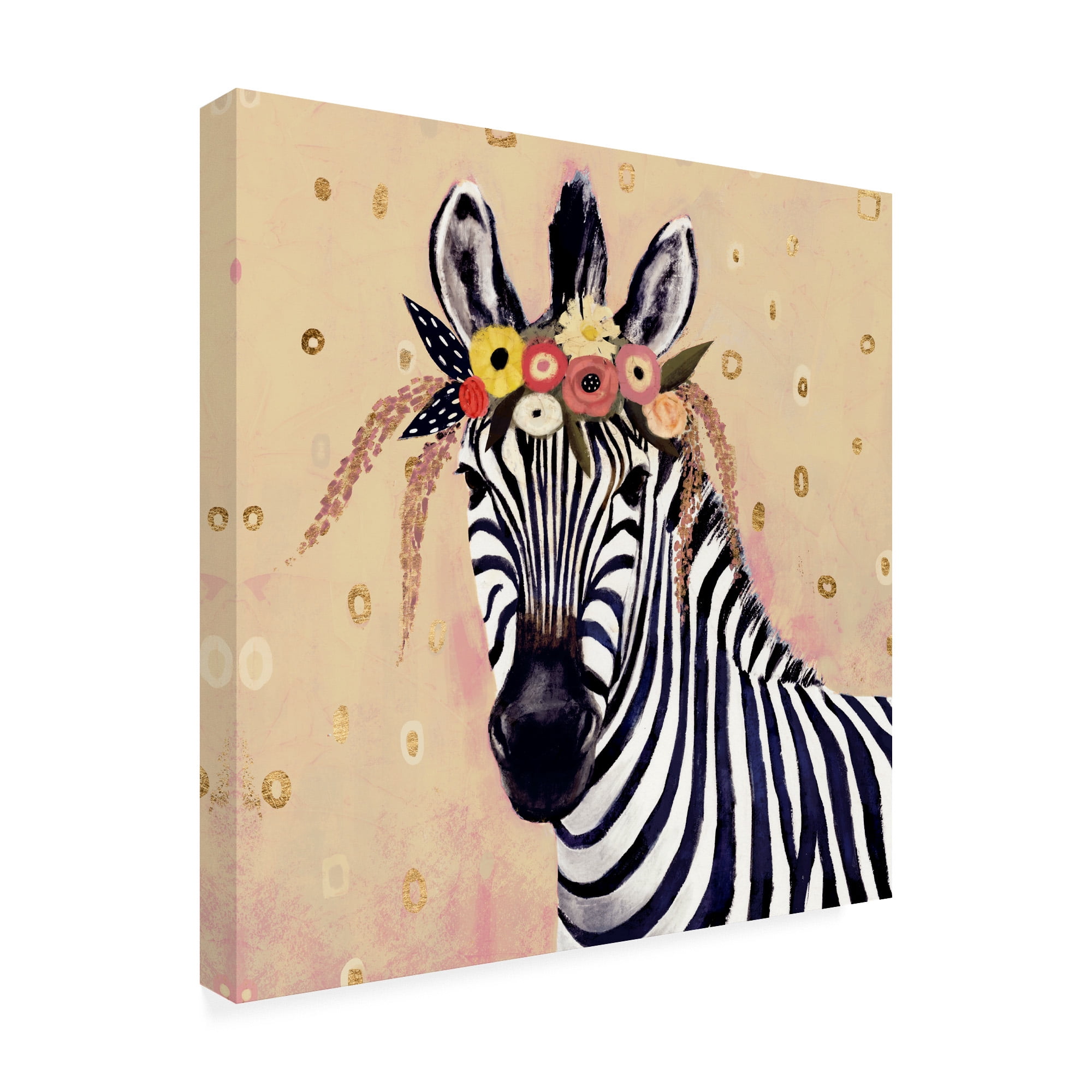 Trademark Fine Art 'Klimt Zebra II' Canvas Art by Victoria Borges