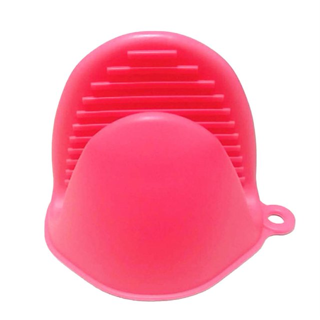 Mini Gant de Four en Silicone Résistant à la Chaleur avec Poignée pour Doigt pour Pot de Cuisine Chaud Y3