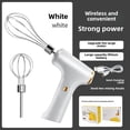 thumbnail image 1 of J-9 White Electric Mini Egg Beater: Compact, Automatic 3-Speed Dual-Head Mixer for Cream, Egg Whites & Baking; Portable, Durable, Easy to Clean Kitchen Tool – Ideal Gift for Baking Enthusiasts, 1 of 6