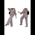 thumbnail image 3 of Traje de Dos Piezas para Mujer: Cuello Redondo, Top Básico, Pantalón . Gris XL, 3 of 8