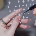 thumbnail image 2 of 5pcs,Reflective Glitter 3D Nail Stickers Decals,Laser Silver Heart Star Love Butterfly Sticker For Nails Sparkly Nail Art Decoration Wedding Party Nail Stickers Decor, 2 of 5