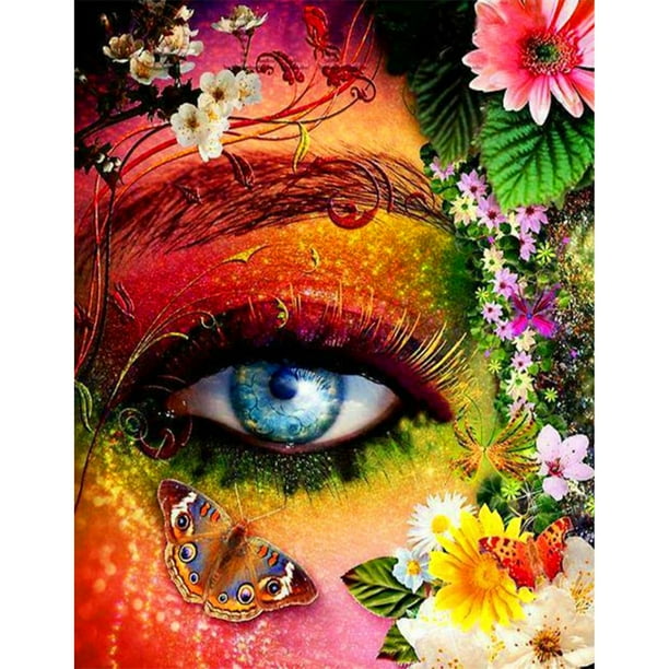 Cuadros Decorativos DIY pintura al óleo por número imagen pintada a mano dibujo acrílico lienzo ojo Sywqhk Nuevos Originales
