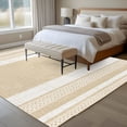 thumbnail image 6 of Vintage Cream Striped Area Rug 6x9 Washable Rug Non Slip Farmhouse Modern Stripes Boho Linen Large Area Rug Soft Stainresistant Indoor Floor Carpet for Living Room Bedroom Office Dining Room Nursery, 6 of 9