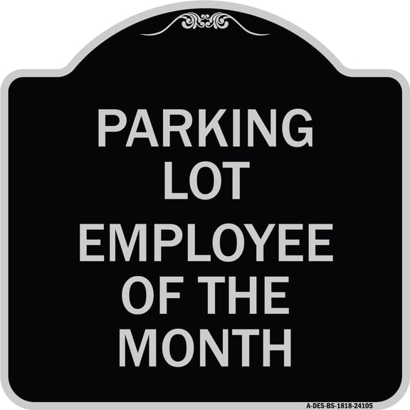 SignMission Designer Series Sign - Employee of the Month | Black & Silver 18" X 18" Heavy-Gauge Aluminum Architectural Sign | Protect Your Business & Municipality | Made in the USA