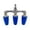 Blue, variant on Triple Nozzle Pressure Washer, 3-in-1 Nozzle, Rotating Nozzle Triple Nozzle Pressure Washer Spare Tip, Power Washer Nozzle Tips for Cleaning Brick Concrete Driveway, Brass