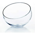 thumbnail image 1 of WGV Clear Slant Cut Bowl Glass Vase/Glass Terrarium, 8-Inch x 2.7-Inch, 1 of 8